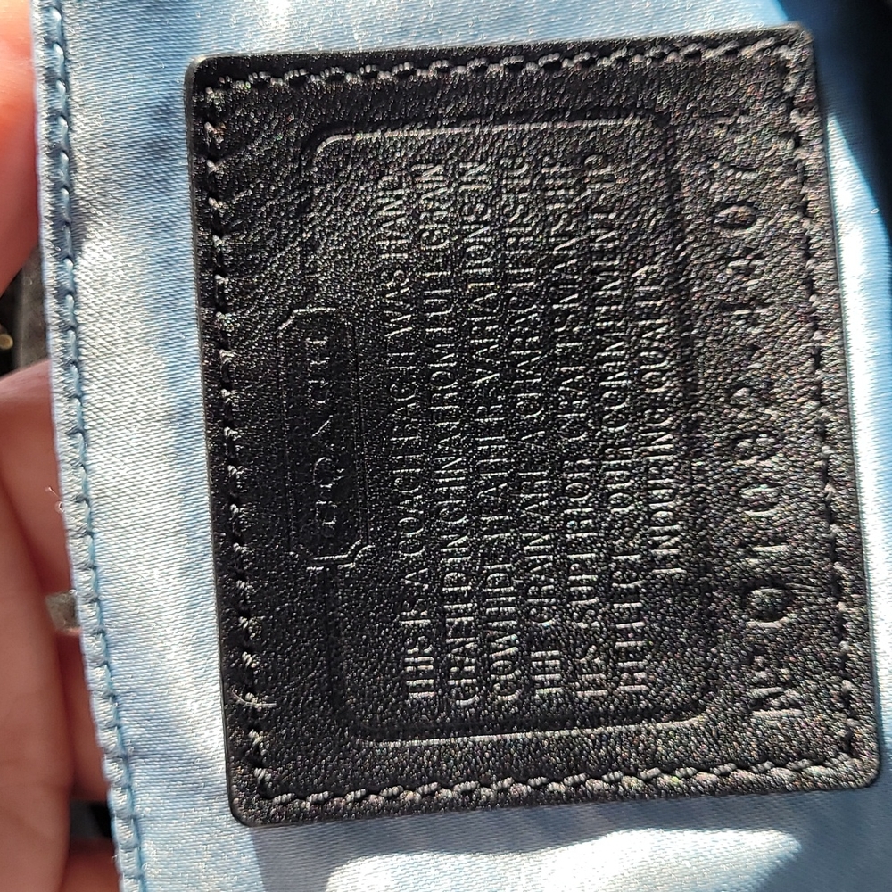 Coach "Julia" Black Leather Satchel with Silver Hardware - Picture 4 of 15